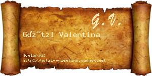 Götzl Valentina névjegykártya